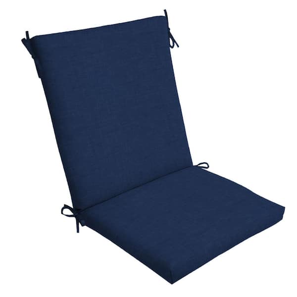 Arden Selections Leala Texture 20 in. x 44 in. High Back Outdoor Dining Chair Cushion in Sapphire
