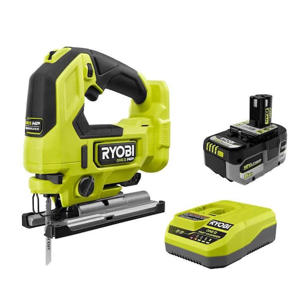 ONE+ HP 18V 6.0 Ah Lithium-Ion HIGH PERFORMANCE Battery and Charger Kit with ONE+ HP 18V Brushless Jig Saw