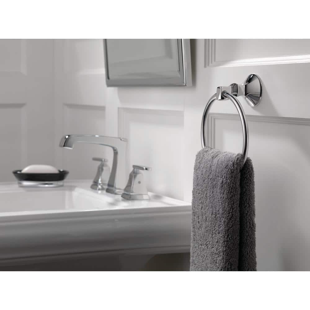 Chrome Modern Widespread Bathroom Faucet with Drain Assembly