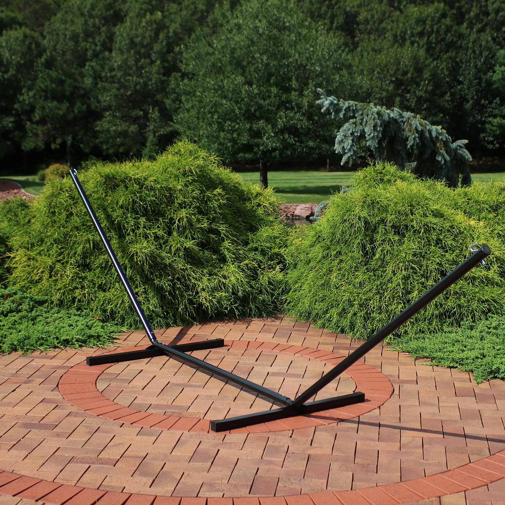 12-Foot Black Heavy-Duty Steel Hammock Stand