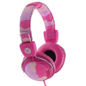 Moki Camo In-line Mic Headphones in Pink
