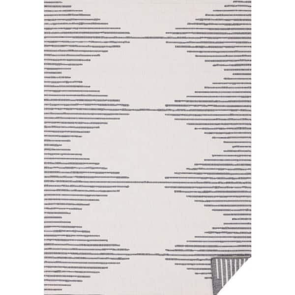 Beige 5 X 8 ft. Woven Geometric Rectangle Indoor Area Rug