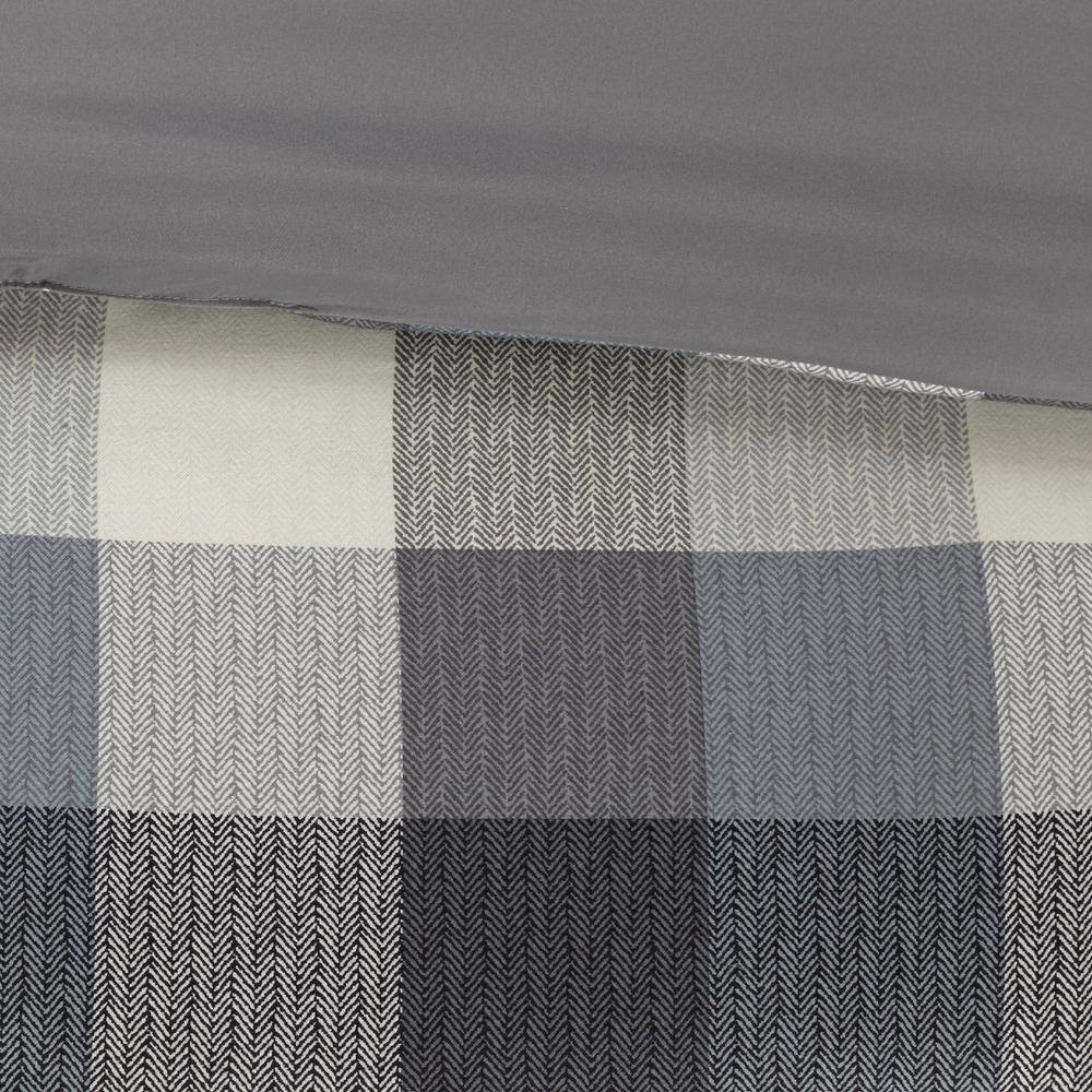 Gray Microfiber California King Herringbone Comforter Set
