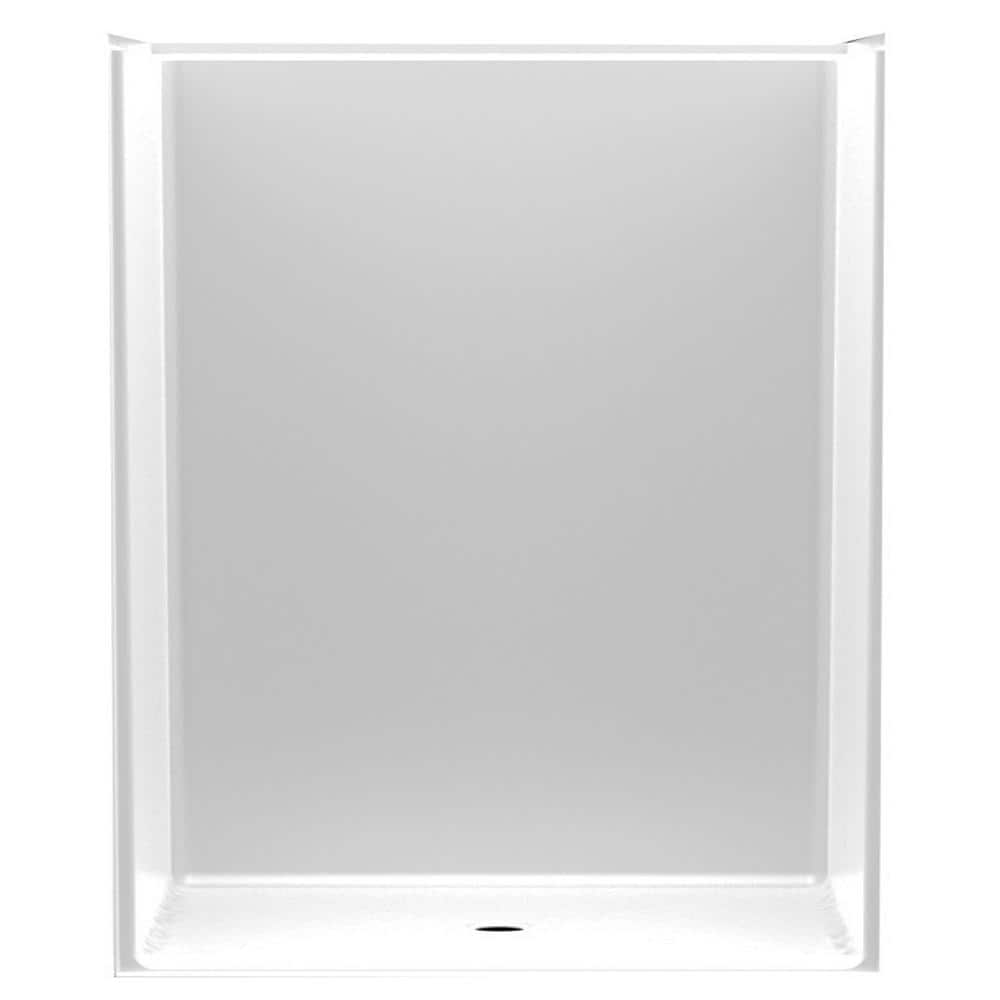 Accessible AcrylX 60 in. x 34 in. x 75.6 in. 1-Piece Shower Stall with Cent