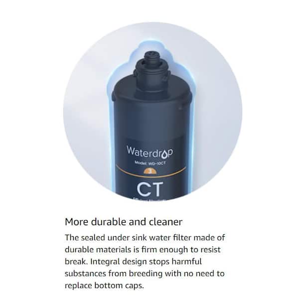 WD-10CT Under Sink Water Filter, Replacement for WD-TSA and TSB 3-Stage Under Sink Water Filter System