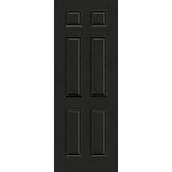 Steves & Sons Regency 36 in. x 96 in. Universal Handing 6 Panel Onyx Stain Mahogany Fiberglass Front Door Slab