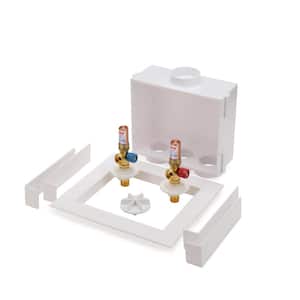 Quadtro 1/4 in. Turn Copper Washing Machine Outlet Box with Water Hammer Arrestor