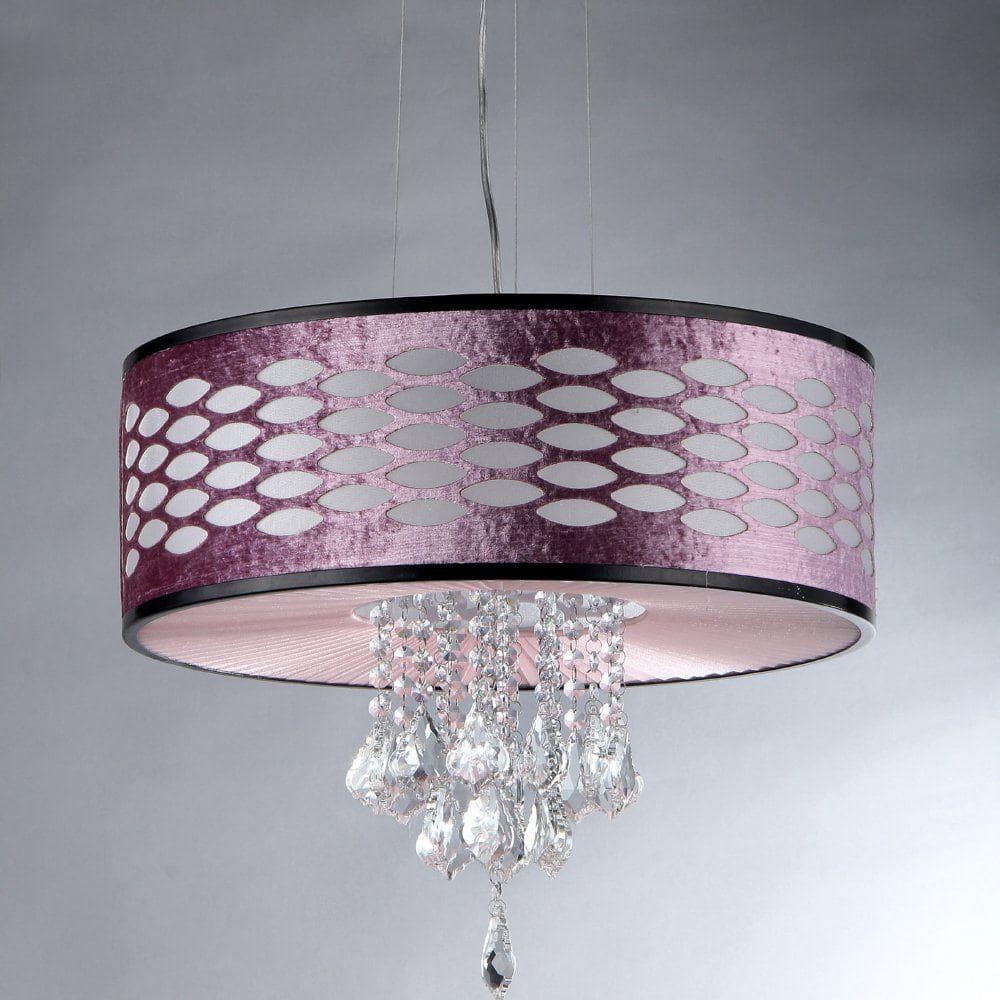 purple glass chandelier