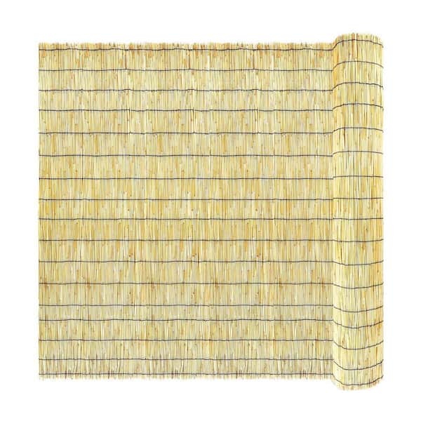 4 ft. x 16.4 ft. Reed Screen Curtain Balcony Reed Fence Yellow
