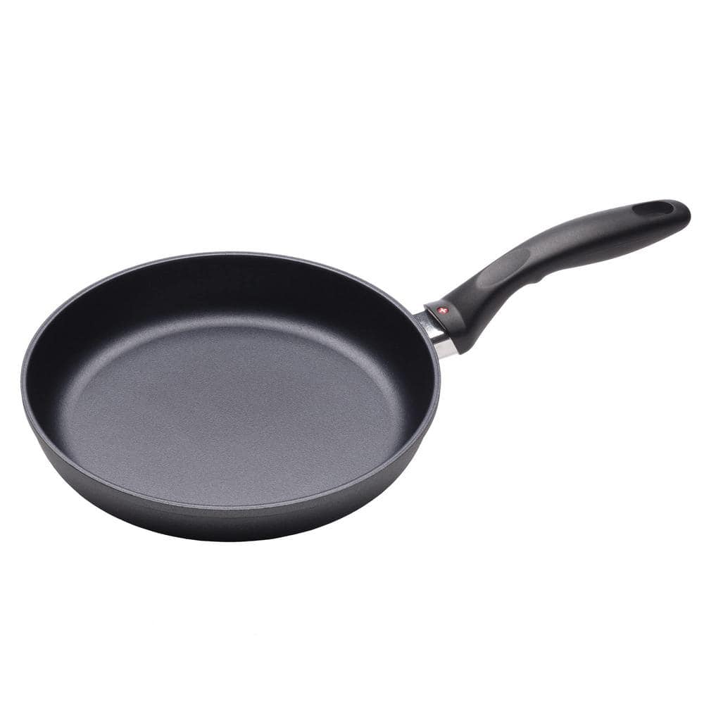 9.5 in. Aluminum Nonstick Diamond Coated Frying Pan in Gray with Stay Cool 