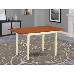 Buttermilk and Cherry Finish Wooden Top 32 in. x 54 in. 4-Leg Rectangle Dining Table - Seats 4