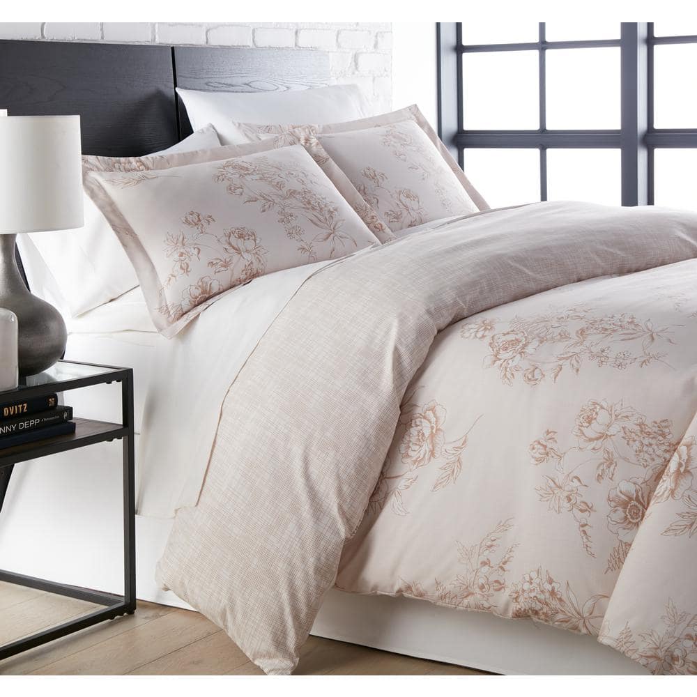 SOUTHSHORE FINE LINENS Harmony 3-Piece Taupe Microfiber Full/Queen ...