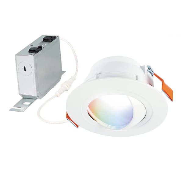 6 in. Smart Wi-Fi Canless LED Light Powered by WiZ Pro, Dimmable Full Color w/Adjustable Gimbal, Smart Home Ready