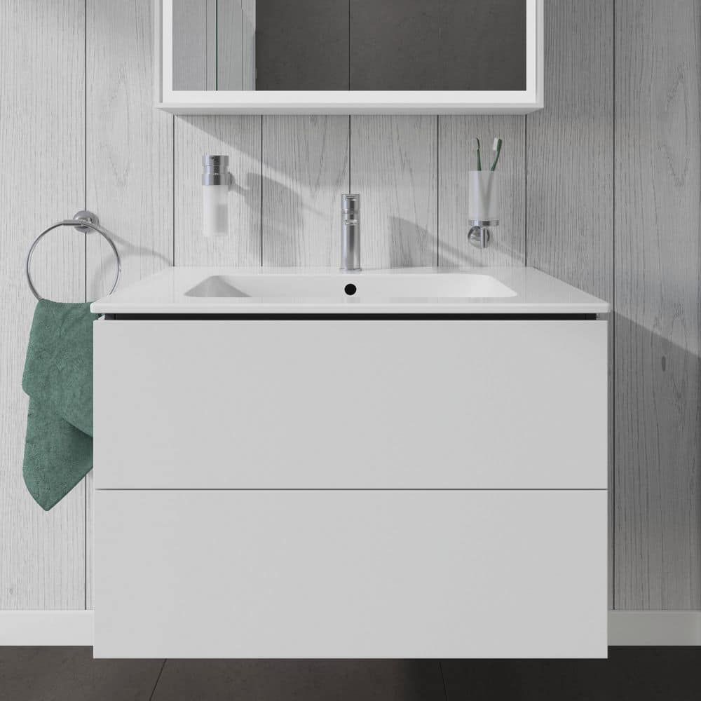 18.88'' White Wood Wall-Mounted Single Bathroom Vanity Base