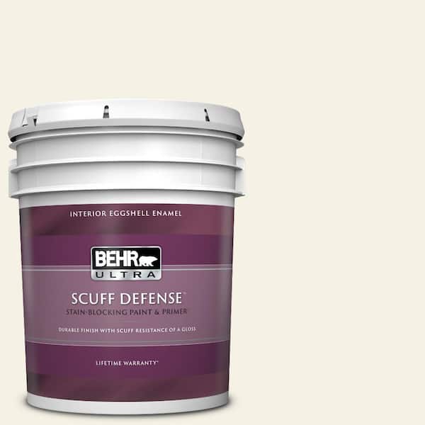 BEHR ULTRA 5 gal. #BWC-01 Simply White Extra Durable Eggshell Enamel Interior Paint & Primer