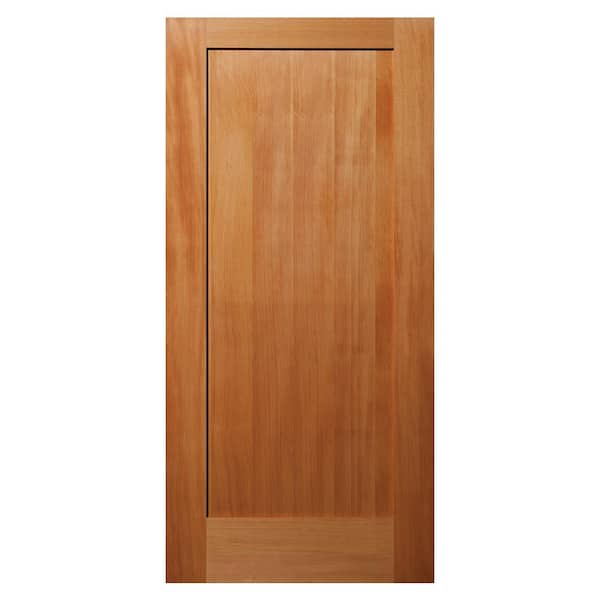 Builders Choice 32 in. x 80 in. 1 Panel Shaker Universal/Reversible Unfinished Fir Wood Front Door Slab