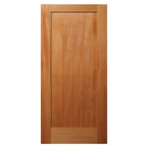 36 in. x 80 in. 1 Panel Shaker Universal/Reversible Unfinished Fir Wood Front Door Slab