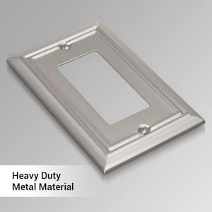 1-Gang Satin Nickel Decorator/Rocker Metal Wall Plates(4-Pack)