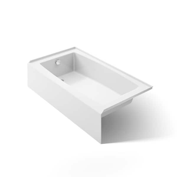Elmbrook 60 in. x 32 in. Soaking Bathtub with Left-Hand Drain in White
