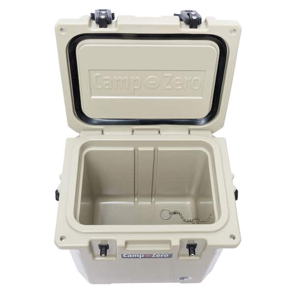 Camp-Zero 12.6 Qt. Premium Cooler with 2 Molded-In Cup Holders and