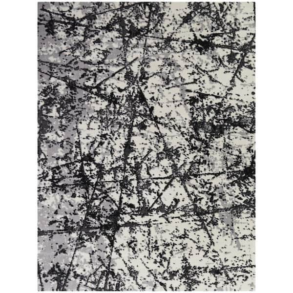 BALTA Lydia White 8 ft. x 10 ft. Abstract Area Rug