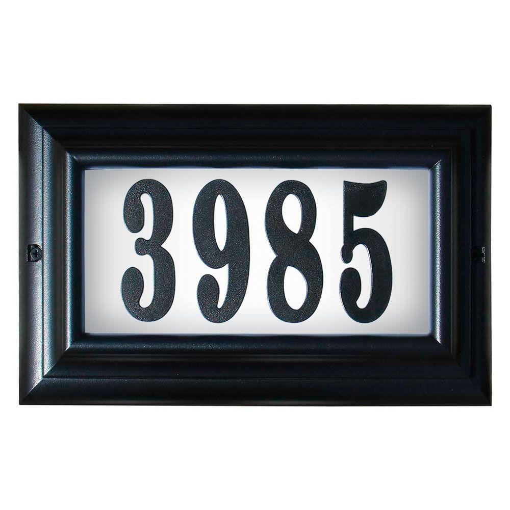 Details about  / Qualarc Edgewood Oval Lighted Address Plaque in Antique Copper Frame Color