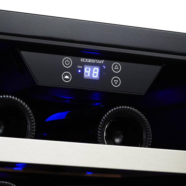 EdgeStar - Dual Zone 56-Bottle Built In and Free Standing Wine Cooler