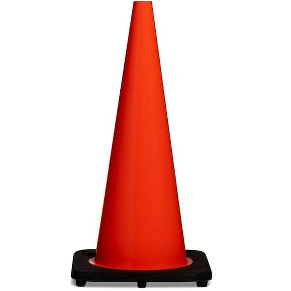 BOEN 28 in. Orange PVC Non Reflective Traffic Safety Cone