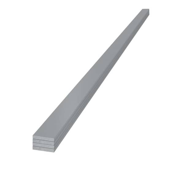 Edge 1 in. x 4 in. x 8 ft. Timeless Granite Gray Smooth Pine Trim (4-Pack)