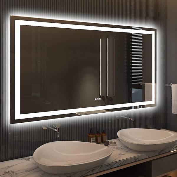 Large on sale illuminated mirror