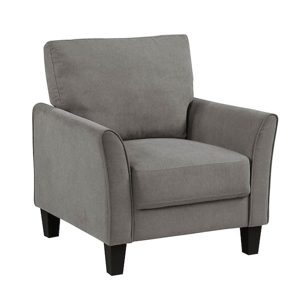 Lazzara Tesoro Chocolate Textured Fabric Upholstery Arm Chair