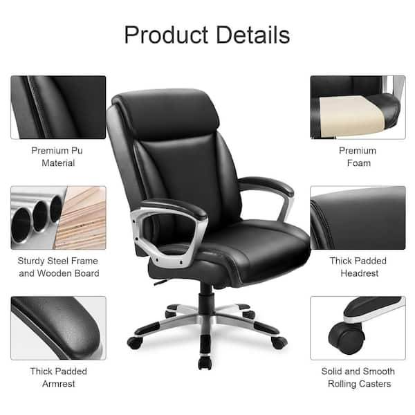 pu leather premium padded office chair