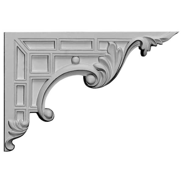 Ekena Millwork 5/8 in. x 9 in. x 6-1/4 in. Polyurethane Right Nestor Stair Bracket Moulding
