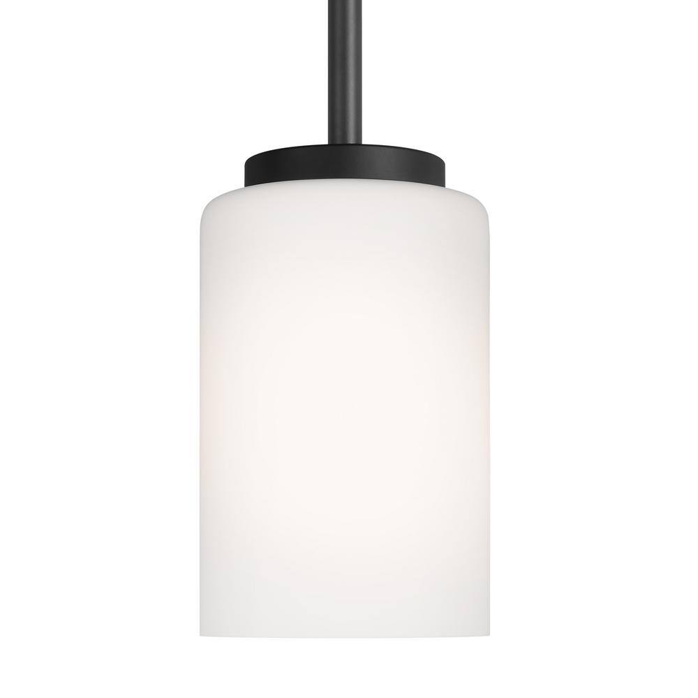 Midnight Black Opal Glass Mini Pendant Light
