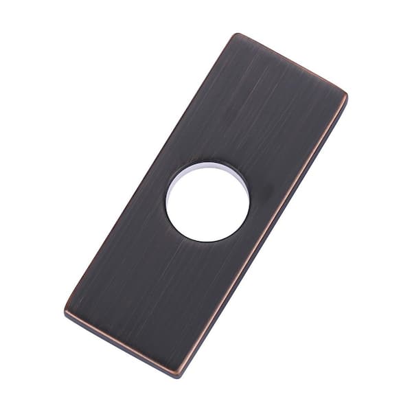 6.1 in. x 2.44 in. x 0.31 in. Stainless Steel 1-Hole or 3-Hole Sink Faucet Deckplate Hole Cover in Oil Rubbed Bronze