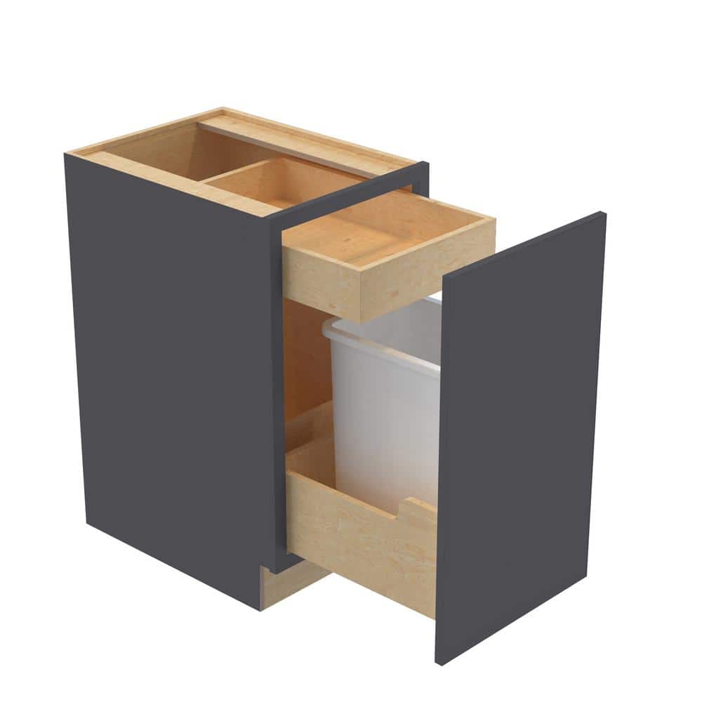 Hargrove 15 in. W x 24 in. D x 34.5 in. H Assembled Plywood Trash Can Kitch