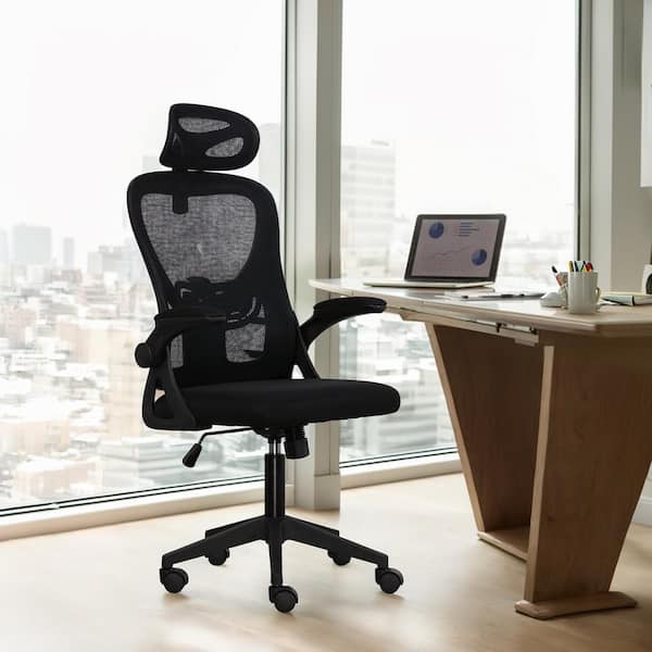 Flysky Ergonomic Office Desk Chair Breathable Mesh Swivel Computer Chair,  Lumbar Back Support Task Chair, Office Chairs with Wheels and Flip-up