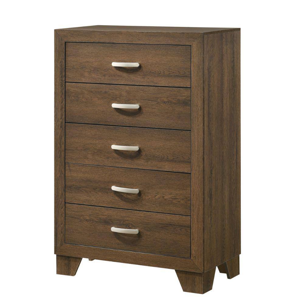Benjara 16 in. Brown 2Drawer Wooden Chest of Drawers BM225940 The