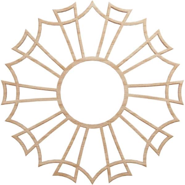 Ekena Millwork 20 in. x 20 in. x 1/4 in. Augustus Wood Fretwork Pierced Ceiling Medallion, Alder