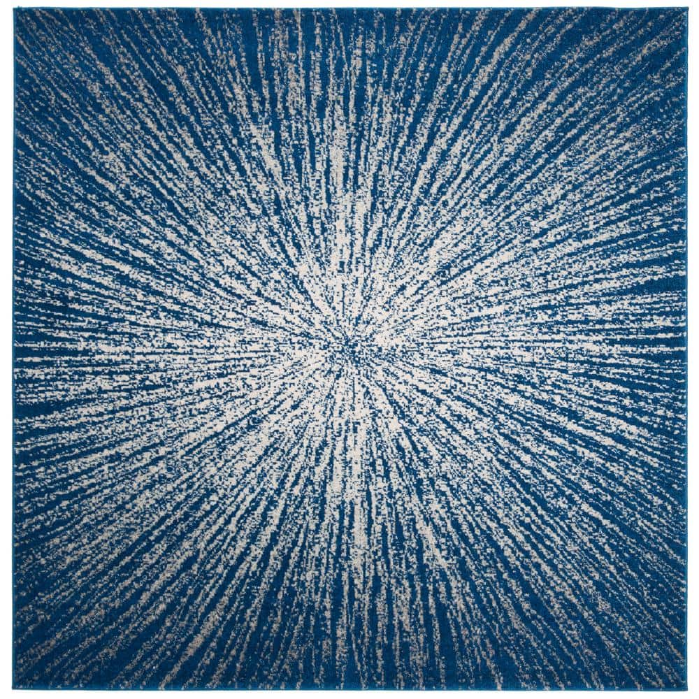 Evoke Navy/Ivory 9 ft. x 9 ft. Square Geometric Area Rug price history on PriceWatchPro