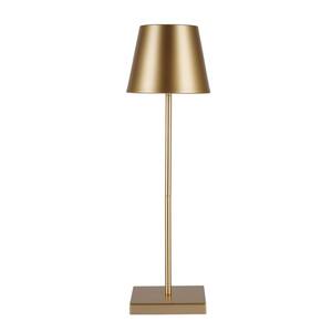 15 in. Gold Modern Rechargeable Indoor Outdoor Integrated LED Stick Table Lamp with Touch Switch