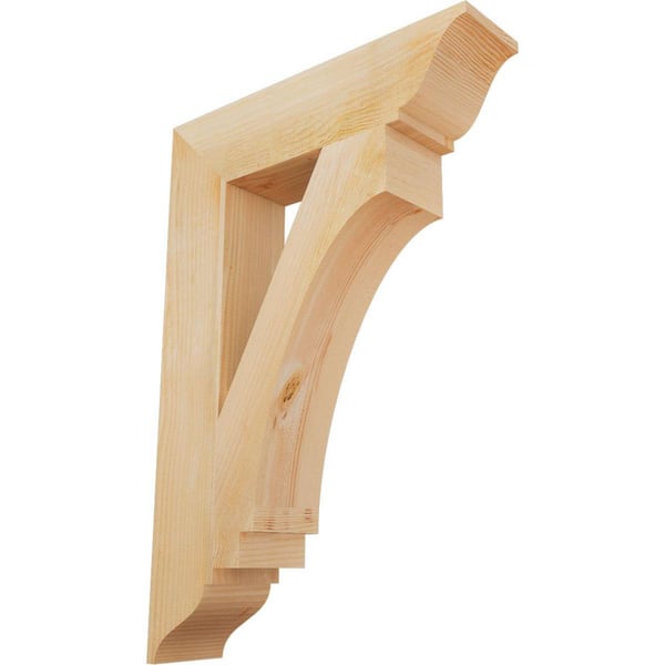 Ekena Millwork 6 in. x 38 in. x 26 in. Douglas Fir Imperial Traditional Rough Sawn Bracket