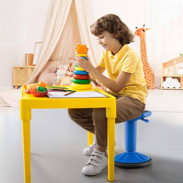 Costway Blue Plastic Adjustable Height Kids Active Motion Costway Blue Plastic Adjustable Height Kids Active Motion