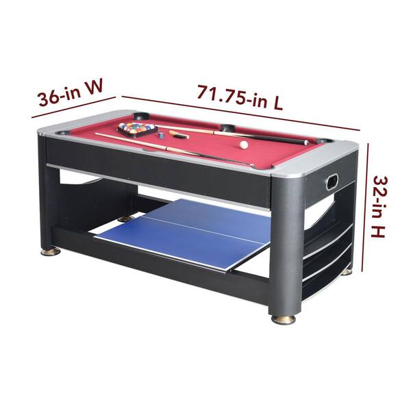 Kahomvis 65.75 in. 3 in 1 Fold Multi-Game Table Blue Velvet Cloth Pool Table  Ping Pong Table with Steel Frame and Accessories DOB-LKW1-611 - The Home  Depot