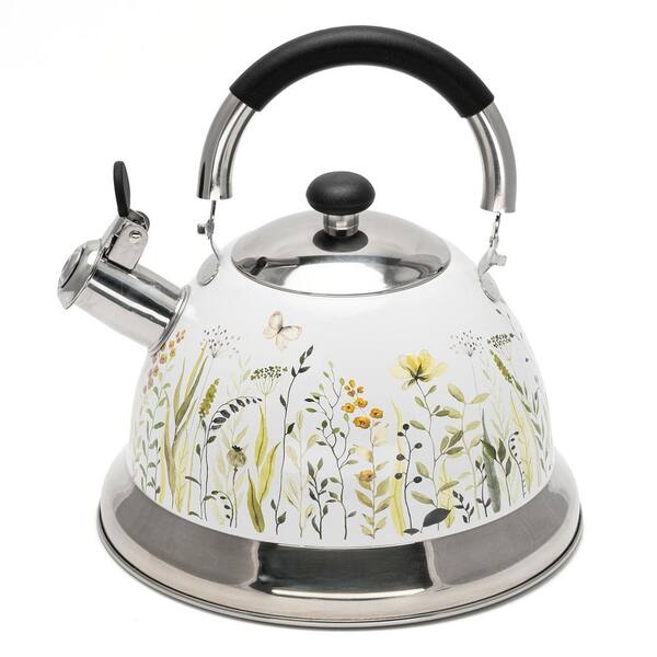 3.1 qt. 11-Cup Whistling Teapot for Stove Top, Food Grade 304 Stainless Steel Tea Kettle for Coffee, Tea, Milk