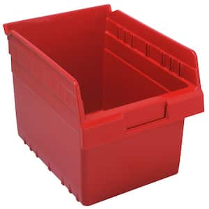 Store-Max 8 in. Shelf 3.4 Gal. Storage Tote in Red (20-Pack)