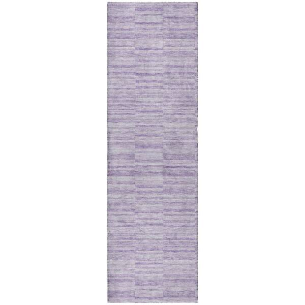 Dream Shag Premium Machine Washable Abstract ADS817 Plum 2 ft. x 7 ft. Runner Rug