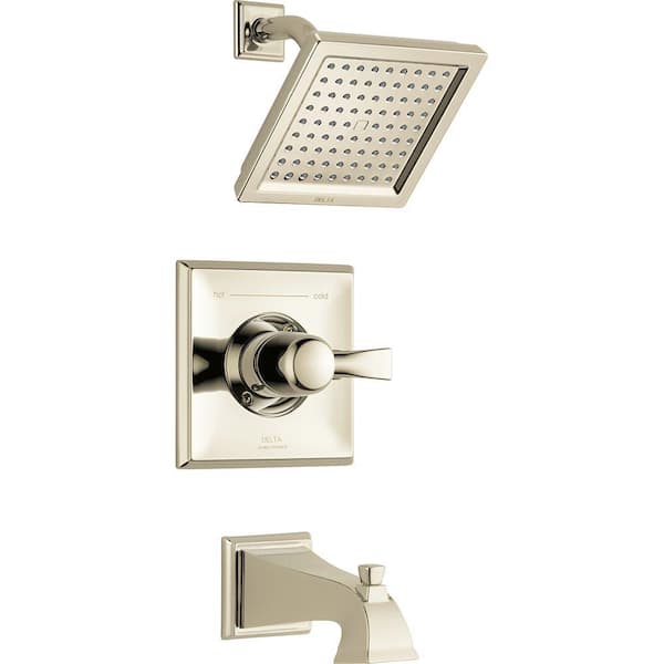 Delta Dryden 1-Handle Tub and Shower Faucet Trim Kit Only in Polished Nickel (Valve Not Included)