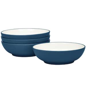 Colorwave Blue 7 in., 22 fl. Oz. (Blue) Stoneware Cereal/Soup Bowls, (Set of 4)