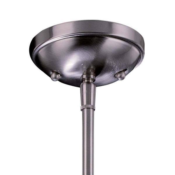 Etched Opal Glass Mini Pendant in Brushed Nickel Finish